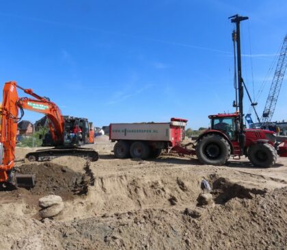 Grondwerk 285 studentenwoningen De Limes Oegstgeest